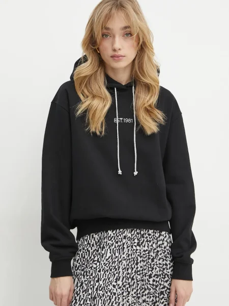 Jeansy Guess z długim rękawem z dekoltem w serek czarne