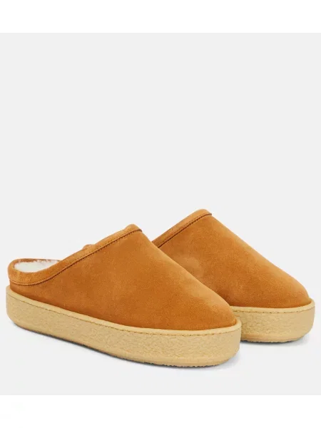 Semišové domáce papuče Isabel Marant hnedá