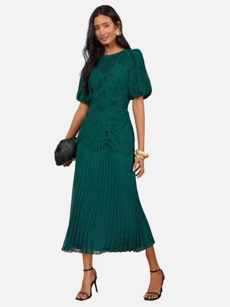 Love & roses Rochie de cocktail smarald verde