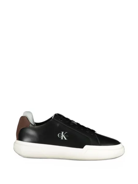 Sneakerși Calvin Klein cu șireturi cu imagine din dantelă negru