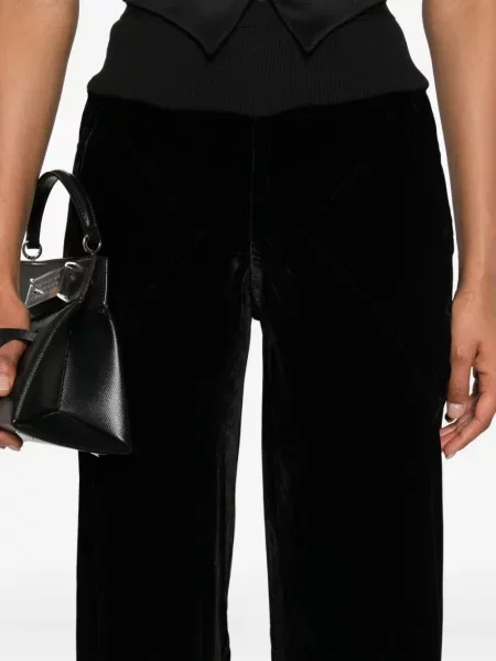 Pantaloni Rick Owens de catifea negru