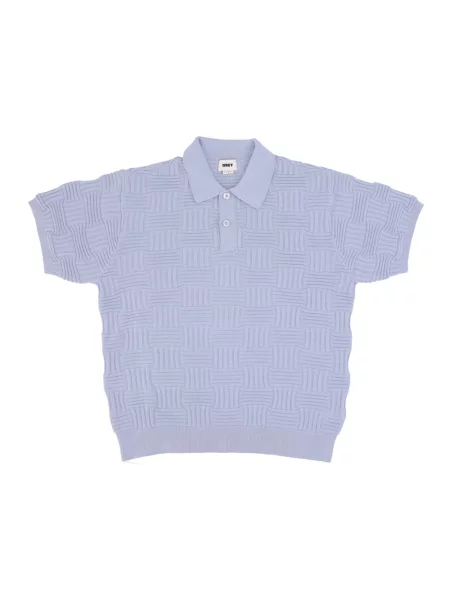 Koszulka polo Obey z krótkim rękawem niebieska