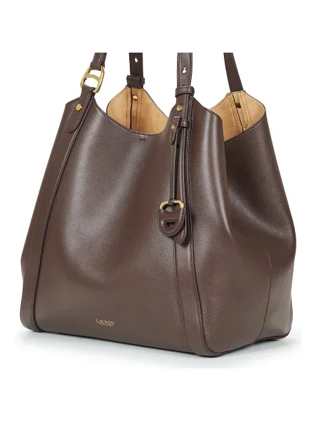 Geantă shopper Lauren Ralph Lauren din piele maro