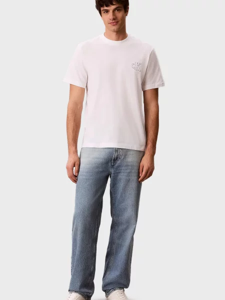 Футболка Calvin Klein Jeans з джерсі біла