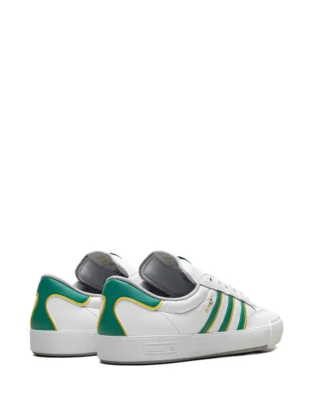 Sneakerși Adidas Gazelle cu dungi din piele de căprioară alb