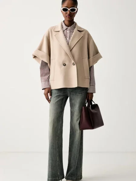 Weekend Max Mara короткий плащ вовняний WKDNEO