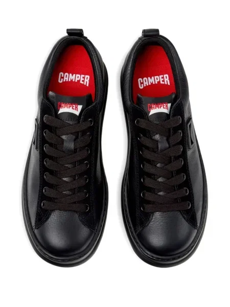 Sneakerși Camper cu șireturi din piele negru