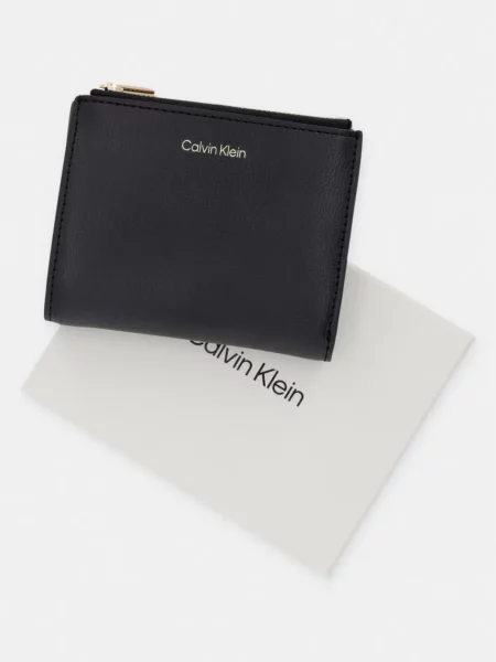 Calvin Klein Pénztárca Foil Logo Dbl Zip Cardcase fekete