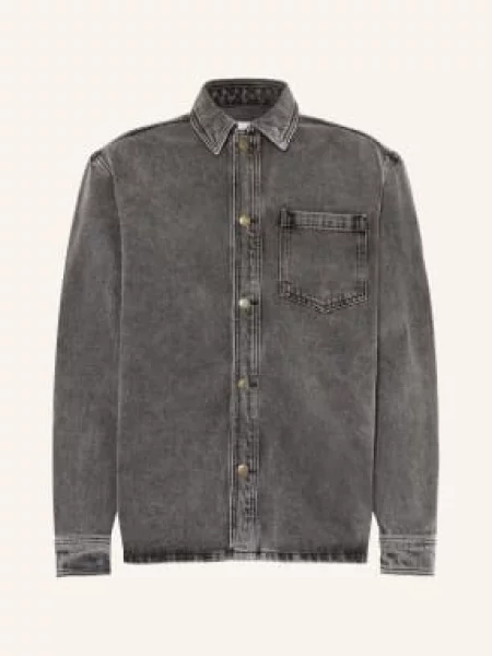 Les Deux Džínová Košile Loan tmavě šedá