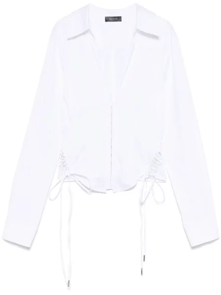 Cămașă Mugler din poplin alb