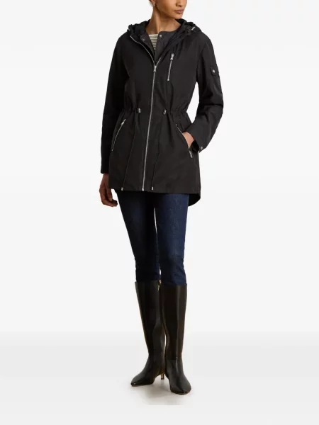 Palton Lauren Ralph Lauren cu glugă negru