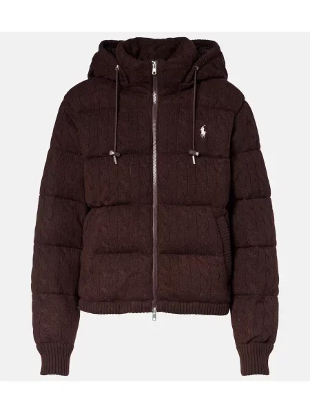 Geacă cu puf Polo Ralph Lauren de lână maro