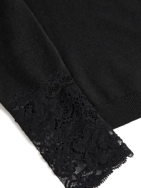 Top Valentino Garavani din dantelă negru
