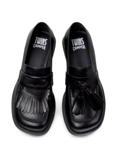 Pantofi loafer Camper cu franjuri negru