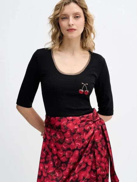 Never Fully Dressed tricou Cherry Teddy negru