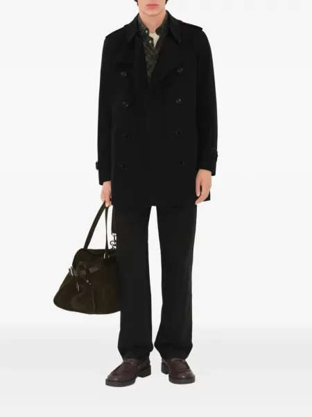 Trenčas Burberry dvieiliai juoda