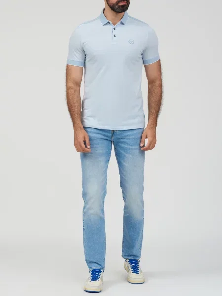 Поло Armani Exchange блакитне