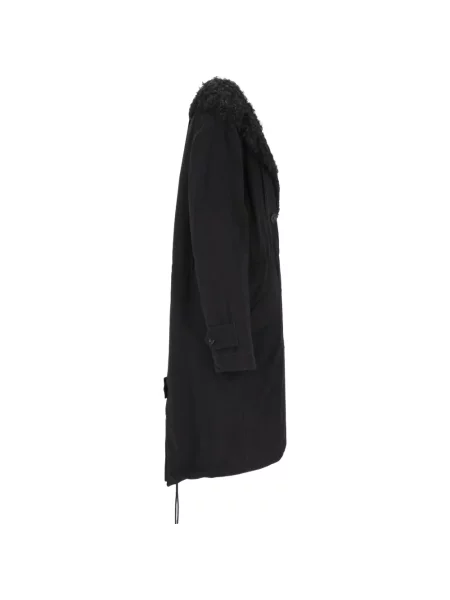 Geacă parka Toteme din piele de oaie negru