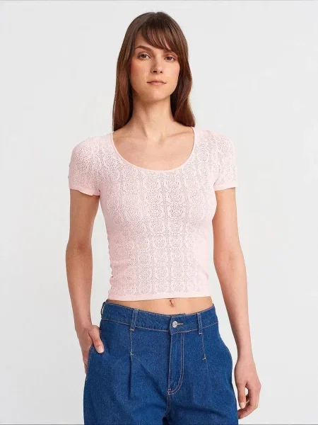 Dilvin Bluza Blusen rosé