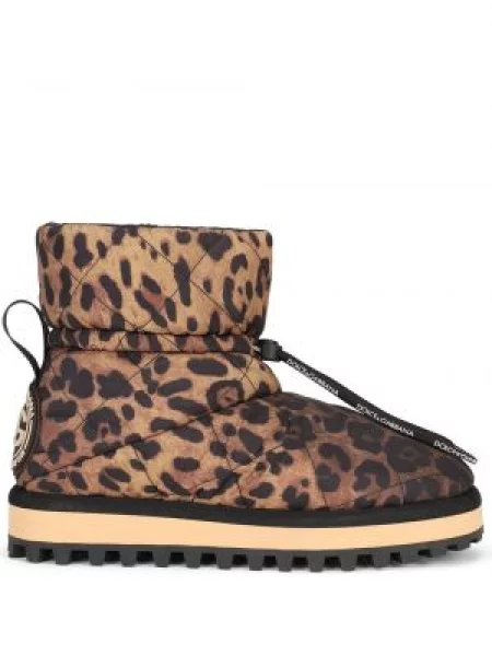 Botine Dolce & Gabbana cu imagine cu model leopard