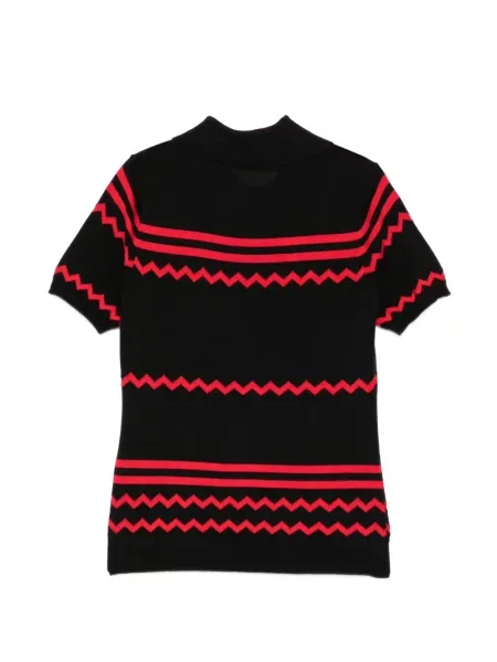 Decupat tricou polo Cynthia Rowley negru