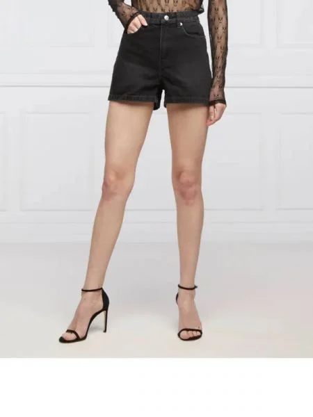 The Kooples Pantaloni scurți | Mom Fit | high waist negru