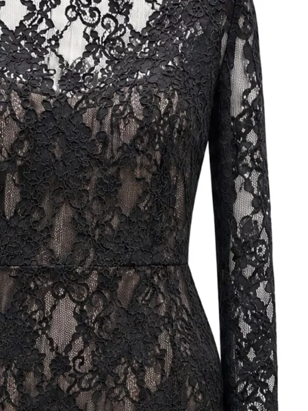 Lung rochie maxi Bronx & Banco din dantelă negru