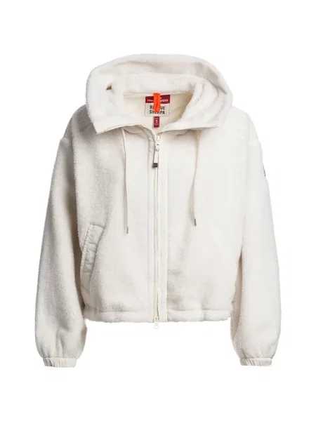 Hanorac cu glugă Parajumpers din fleece alb