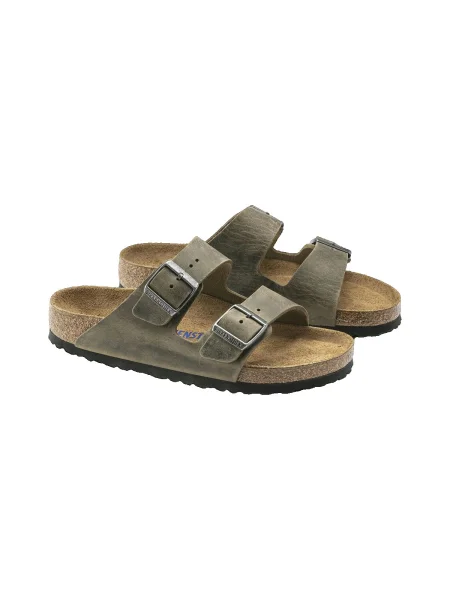 Pantofi Birkenstock din piele kaki