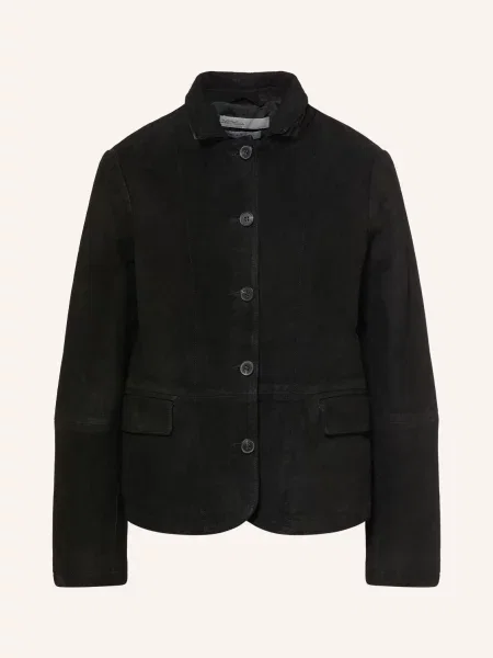 Allsaints Kožená Bunda Surveya černá
