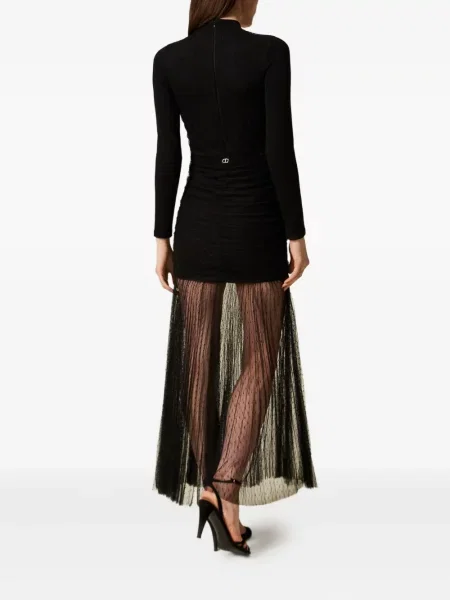 Rochie Twinset tricotate plisată de costum negru