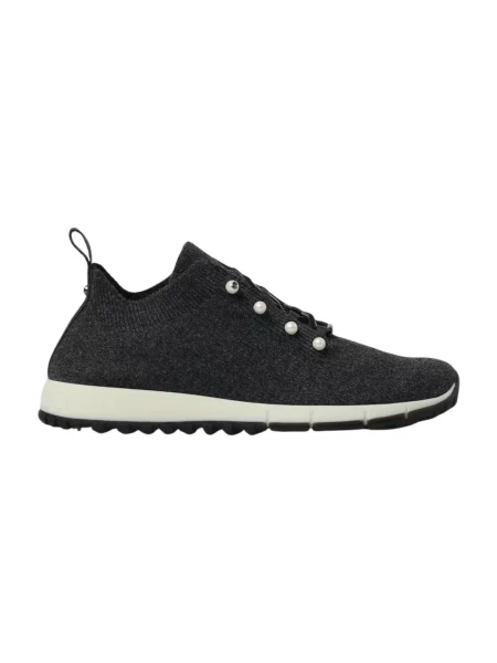 Dzianinowe sneakersy Jimmy Choo wsuwane czarne