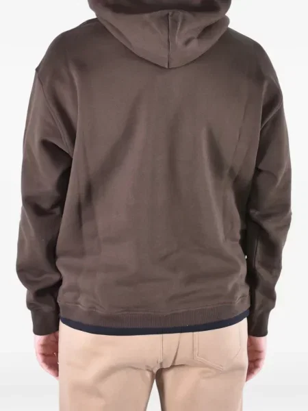 Fleece hoodie Dondup με αυτόγραφο καφέ