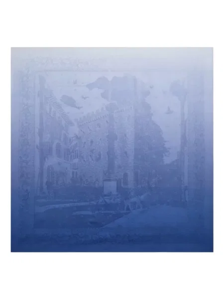 Svileni palazzo hlače Ferragamo plava