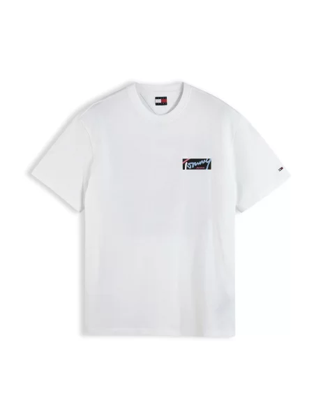Tommy Jeans Tricou albastru deschis / roz deschis / negru alb