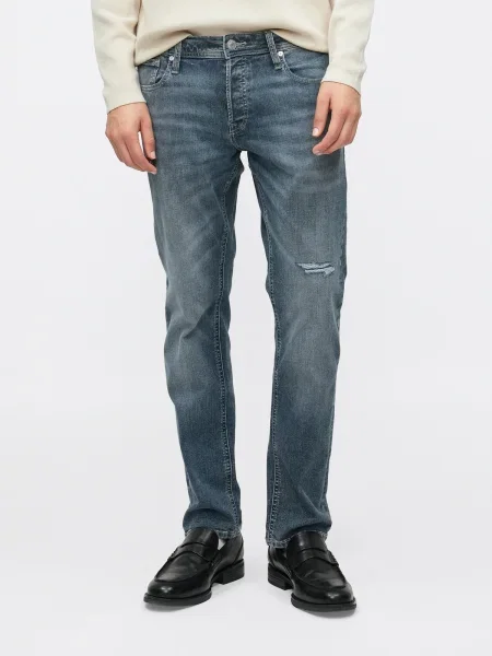 JACK & JONES Džinsai JJIGLENN JJORIGINAL tamsiai džinso mėlyna