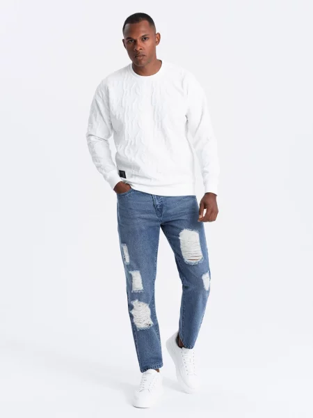 Nohavice Ombre Clothing modrá