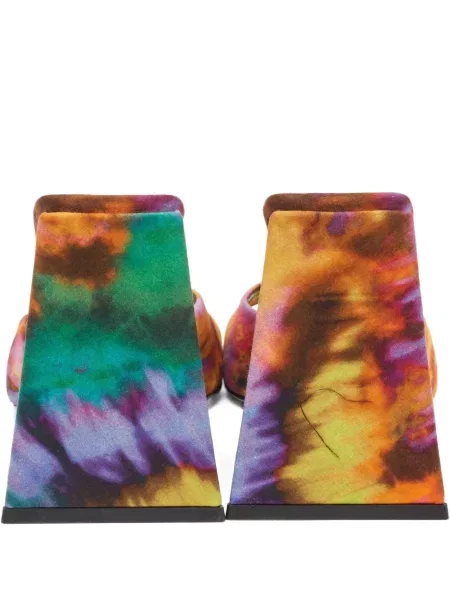 Sandale The Attico cu vârf pătrat tie dye portocaliu