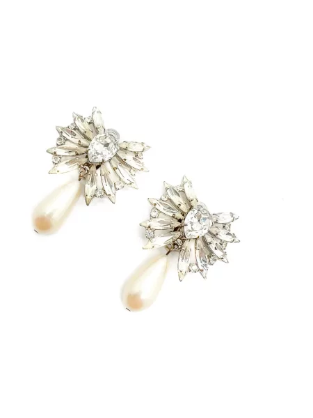 Σκουλαρίκια Jennifer Gibson Jewellery με μαργαριτάρια ασημί