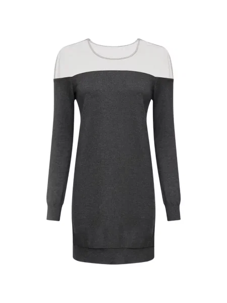 Sukienka mini Mm6 Maison Margiela garniturowa szara