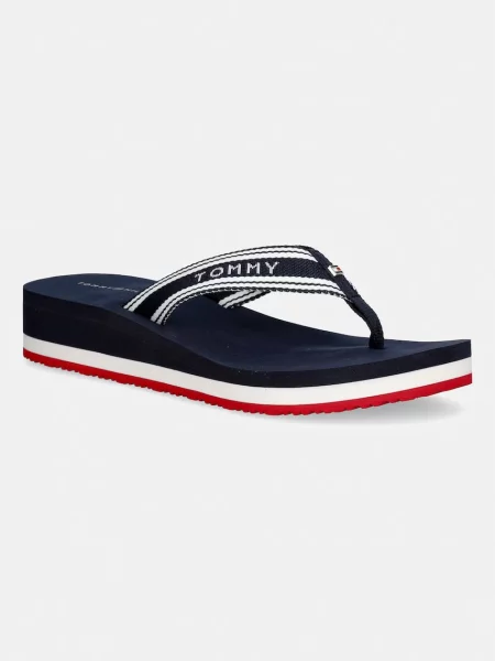 Dámske žabky Tommy Hilfiger Flag Print Summer Sandal rwb modrá