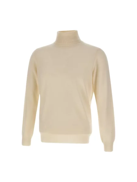 Sweter z golfem Kangra wełniany biały