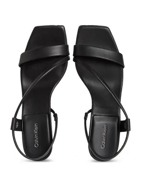 Calvin Klein Sandale Heel Sandal 50 Squared Lth negru