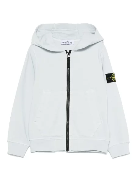 Bluza z kapturem dziecięca Stone Island niebieska