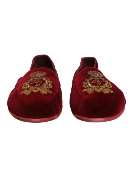 Aksamitne półbuty Dolce And Gabbana brązowe