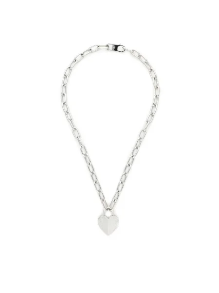 Колие Fossil сребристо