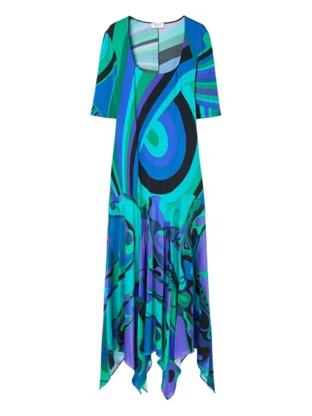 Rochie maxi Pucci de costum albastru