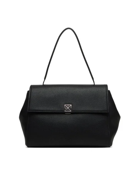 Táska Calvin Klein Emblem Hw Pebble Satchel fekete