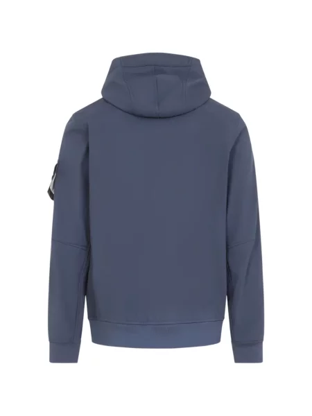 Geacă Stone Island cu glugă cu strasuri albastru