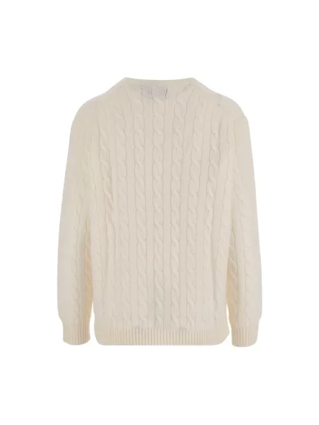 Sweter wełniany z mieszanki wełny lana i kaszmiru Polo Ralph Lauren beżowy